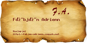 Fábján Adrienn névjegykártya
